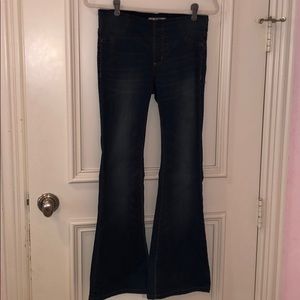 Dark Wash Flare Blue Jeans